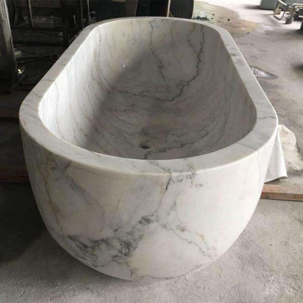 Cheap Freestanding White Marble Stone In White Price Marble Bathtub For Sale